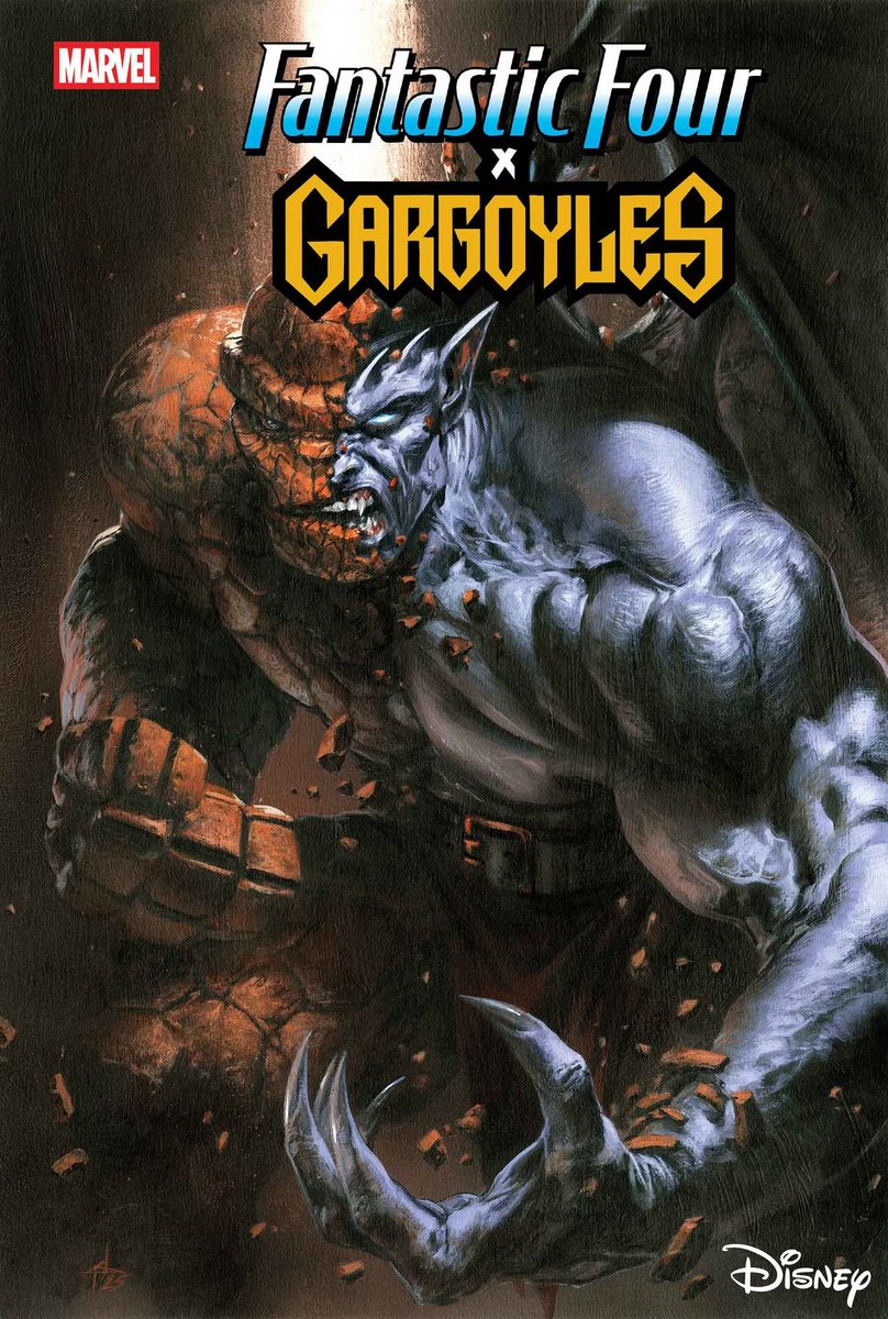 wednesday_toast's tweet image. Marvel and Dynamite each release a Fantastic Four Gargoyles one-shot in October. Both are written by Greg Weisman and set in the same universe. The Fantastic Four join Goliath and his clan to take on Diablo in New York City.