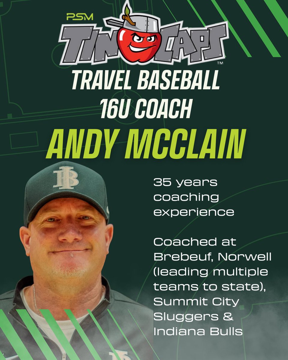 Meet the PSM TinCaps Head Coach for 16u Andy McClain

Register for 16u tryouts on July 22nd, or a make-up tryout on July 29th at the University of Saint Francis. Registration for the 22nd ENDS THIS FRIDAY, the 18th.

⬇️⚾️
psmbaseball.leagueapps.com/clubteams/4644…