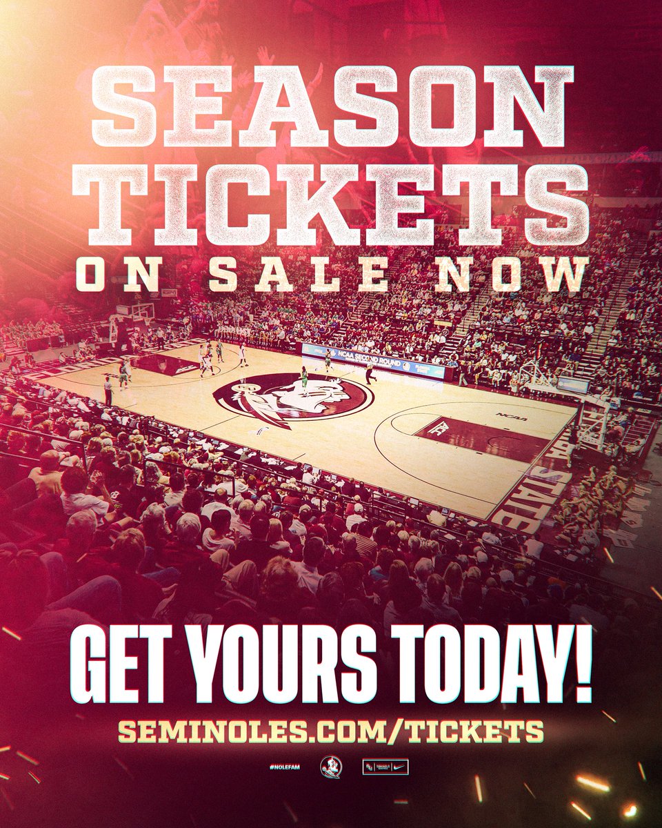 fsuwbb's tweet image. Let’s pack The Tuck 🍢 Season tickets are on sale now!
🔗 bit.ly/40n0kOs
🚨 Renewal Deadline 8/25
#NoleFAM