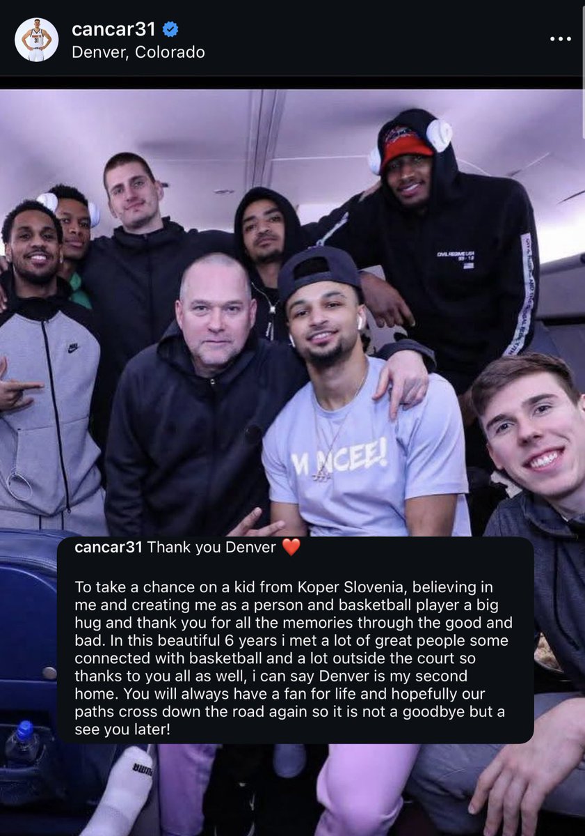 DNVR Nuggets (@dnvr_nuggets) on Twitter photo “It is not a goodbye but a see you later!” - Vlatko Cancar
Nuggets legend 🫡 “It is not a goodbye but a see you later!” - Vlatko Cancar
Nuggets legend 🫡