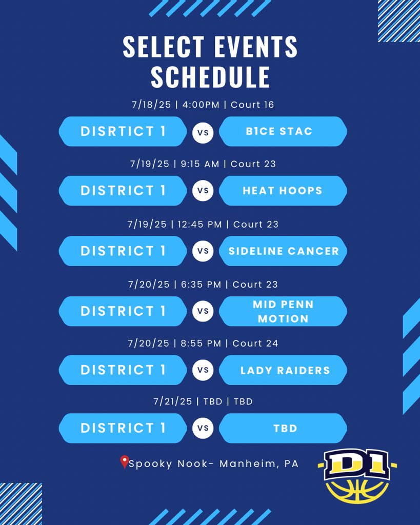 Ellen (Ellie) Dexter (@ellie_dexter1) on Twitter photo One last and final AAU tournament this weekend at Spooky Nook with my team! Be sure to check us out one last time! <a href="/DistrictOneBA/">District One Basketball Academy ๐</a> One last and final AAU tournament this weekend at Spooky Nook with my team! Be sure to check us out one last time! <a href="/DistrictOneBA/">District One Basketball Academy ๐</a>