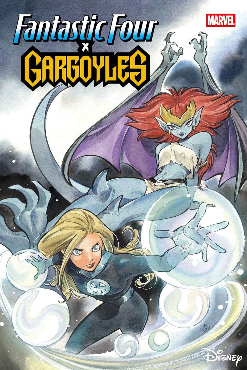 wednesday_toast's tweet image. Marvel and Dynamite each release a Fantastic Four Gargoyles one-shot in October. Both are written by Greg Weisman and set in the same universe. The Fantastic Four join Goliath and his clan to take on Diablo in New York City.