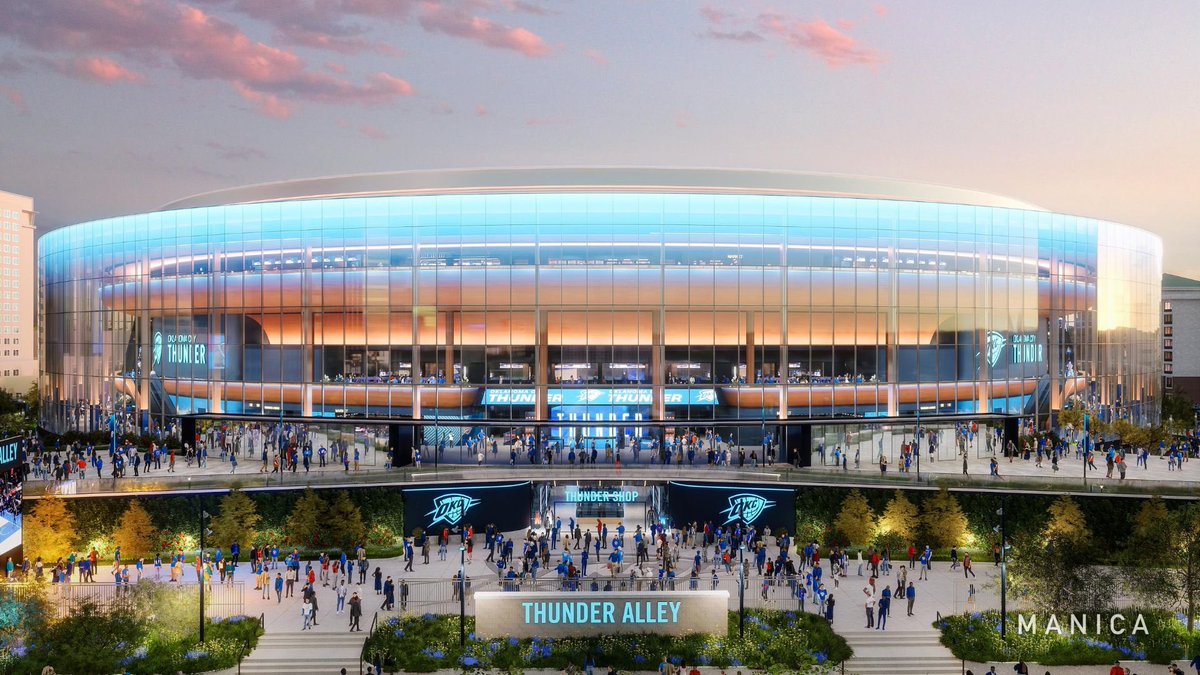Legion Hoops (@legionhoops) on Twitter photo Oklahoma City has released the first renderings of its new $900M arena project.
Set to open in 2028, the state-of-the-art venue will be the future home of the Thunder.
(via <a href="/SBJ/">Sports Business Journal</a>) Oklahoma City has released the first renderings of its new $900M arena project.
Set to open in 2028, the state-of-the-art venue will be the future home of the Thunder.
(via <a href="/SBJ/">Sports Business Journal</a>)