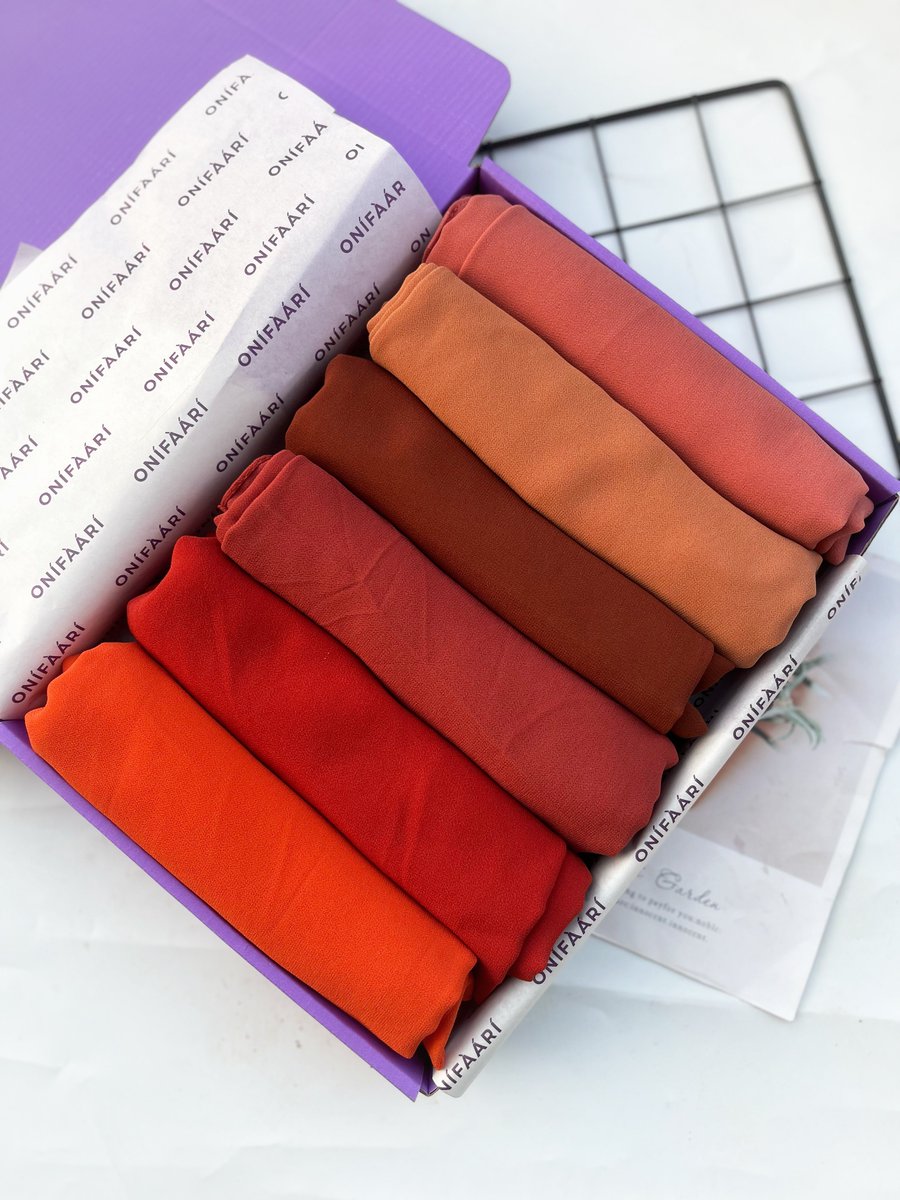Yes or no?

Box of 6 chiffon scarf
Price:24,500  naira only

Location:Ilorin
Nationwide Delivery 

Pls Rt