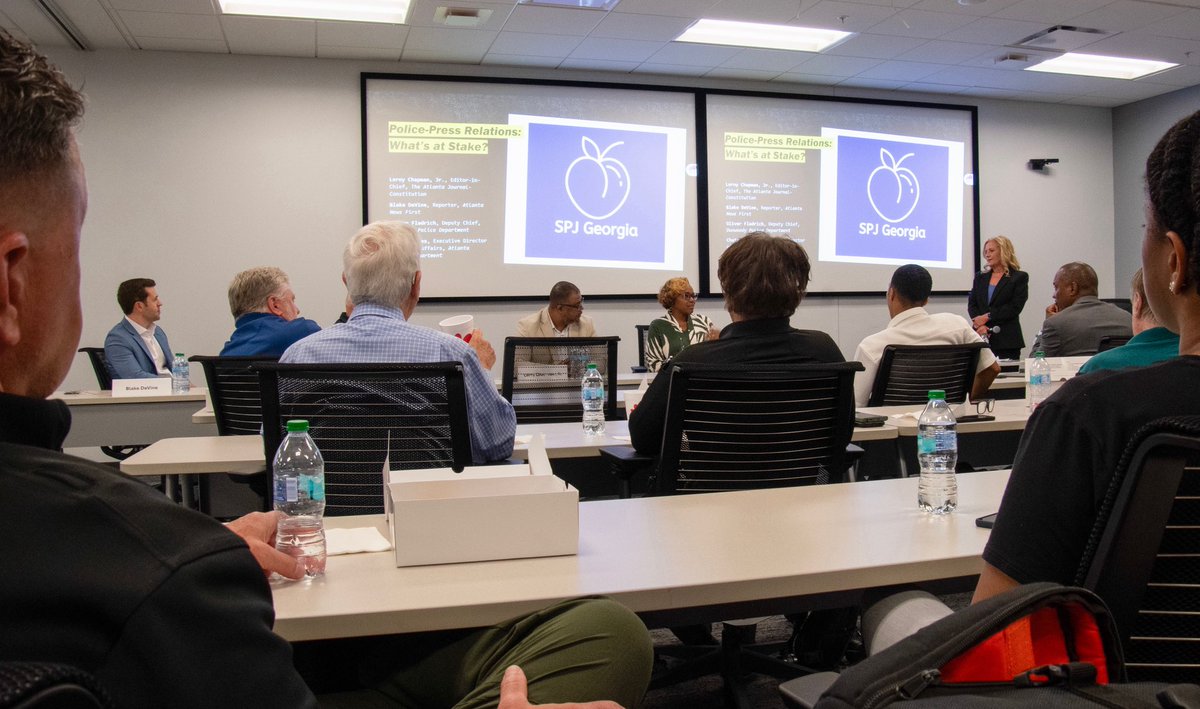 Learned a lot throughout this critical conversation examining #policeandpress relations. Thanks to <a href="/K_Ridderbusch/">Katja Ridderbusch</a> and <a href="/SPJGeorgia/">SPJ Georgia</a>/<a href="/atlpressclub/">Atlanta Press Club</a> for organizing this event with <a href="/ATLNewsFirst/">Atlanta News First</a>, <a href="/DunwoodyPolice/">Dunwoody Police</a>, <a href="/ajc/">Atlanta Journal-Constitution</a> and <a href="/Atlanta_Police/">Atlanta Police Department</a>.
