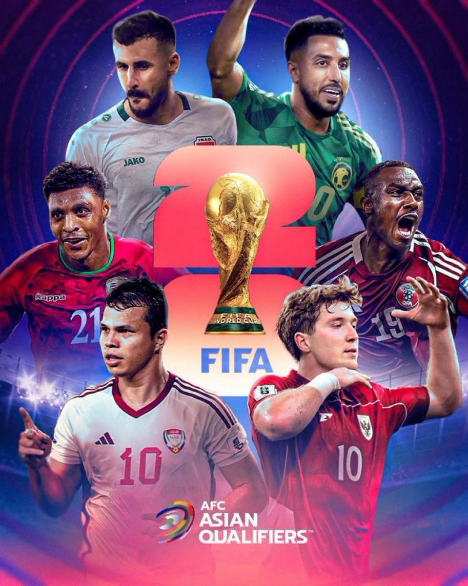 🚨🚨 | غدًا الخميس تقام قرعة الملحق الآسيوي المؤهل لكأس العالم 2026 .

📍 المنتخبات المتأهلة:

🇸🇦 السعودية
🇶🇦 قطر
🇦🇪 الإمارات
🇮🇶 العراق
🇴🇲 عمان 
🇮🇩 إندونيسيا
