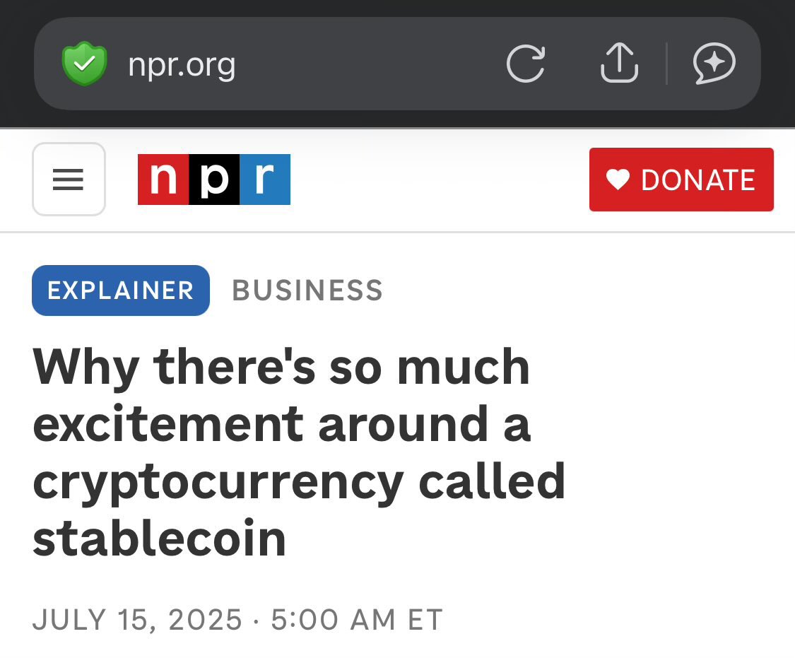 TrVon's tweet image. Retail doesn’t even know what a stablecoin is.
It’s so early. Just do nothing and win.