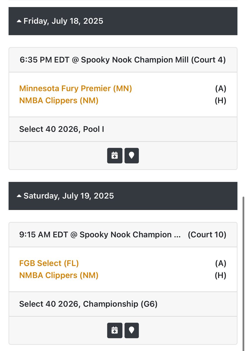 Select 40 Championships in Hamilton, OH! Let’s do ittt‼️ <a href="/NMClippers/">NM Clippers</a>