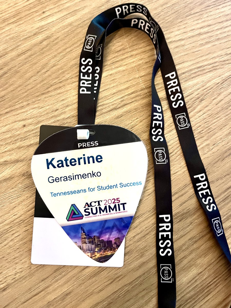 tnstudent's tweet image. Tennesseans for Student Success is on the ground at the @ACT 2025 Summit in Nashville!
Our Communications Coordinator, Katerine Gerasimenko, is hearing from national leaders on workforce development trends and best practices.
Stay tuned for takeaways we can bring back to…