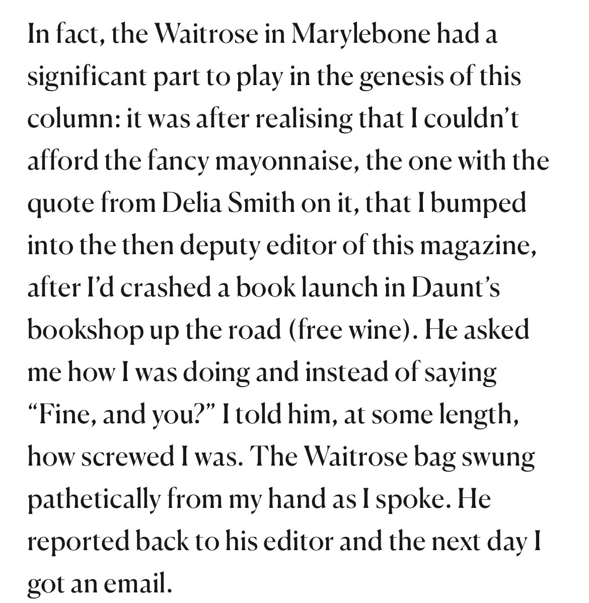 Jderbyshire's tweet image. I was the NS’s culture editor back then, not the deputy. But in all other particulars, @Nicklezard’s recollection of the small part I played in his becoming a columnist is spot on