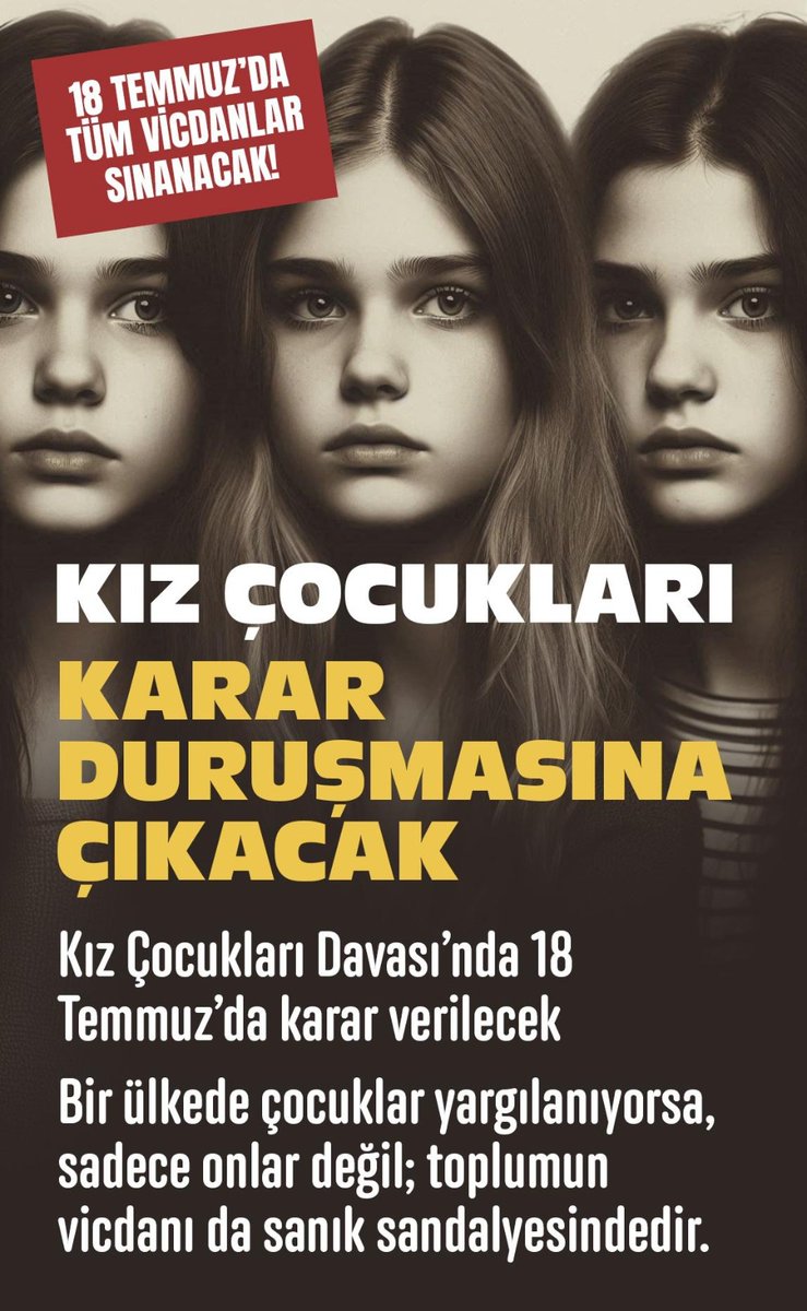 sahane_5's tweet photo. #KızÇocuklarıDavası ,çoğunluğu üniversite öğrencisi genç kızlar ve onların ailelerini hedef alan ve bir kısmı çocuk yaşta olanların "silahlı terör örgütü üyeliği" ile suçlandığı bir yargılamadr.
13-17 yaş arası 14 kız çocuğu anne/babalarıyla hapsedildi 
KızÇocukları TehditAltında https://t.co/zgRPey8QYJ