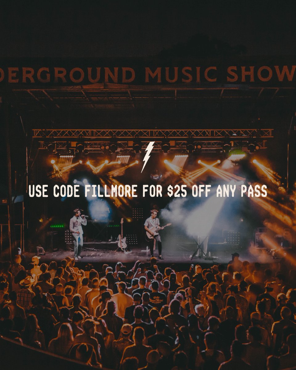 FillmoreDEN's tweet image. LAST CHANCE 🥀 Celebrate 25 years of UMS & use code "FILLMORE" to get $25 off ANY PASS! 🤘 Don't miss the best and possibly last UMS coming up Friday, 7/25 - Sunday, 7/27! 🎫 bit.ly/3QbYCtu