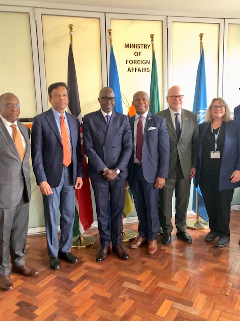 sunyoswego's tweet image. SUNY leaders visited Kenyaβs Ministry of Foreign Affairs and were honored at a @USEmbassyKenya reception in Nairobi with nearly 100 guests, including university and high school leaders and recruitment partners β strengthening partnerships that support global enrollment.