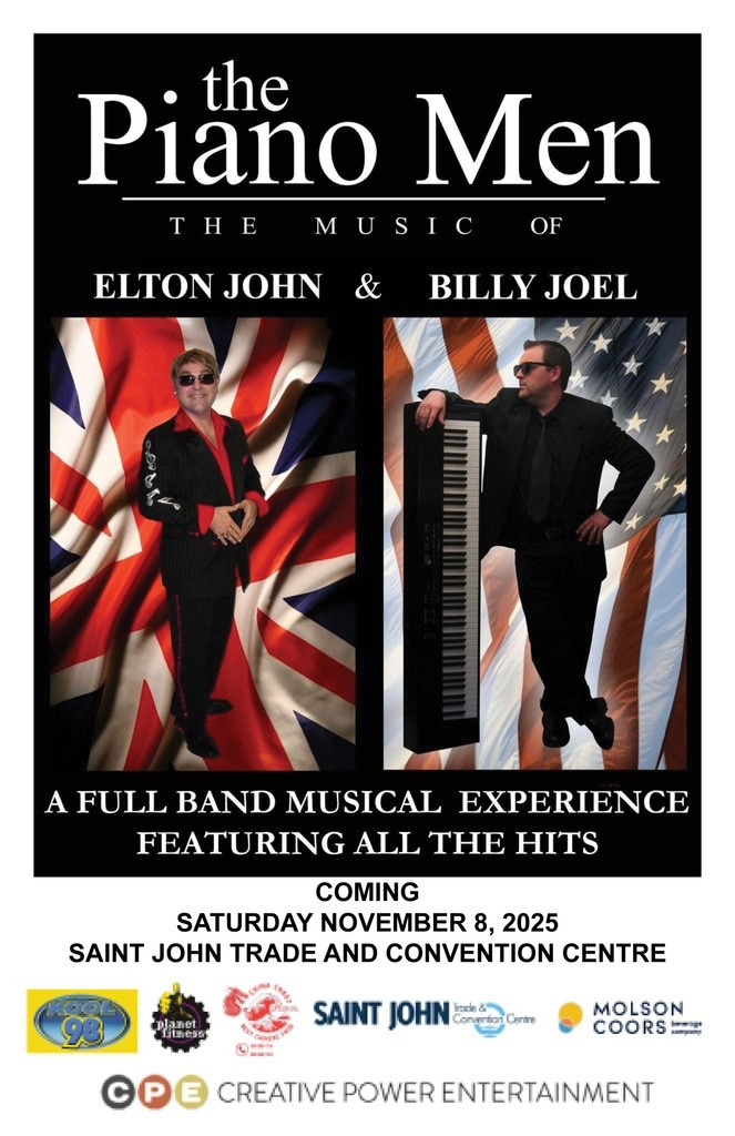 Two music legends. One international touring band covering all of their greatest hits. Don't miss The Piano Men when they visit the Saint John Trade &amp; Convention Centre on Saturday, Nov. 8!

Tickets are available here: universe.com/events/piano-m…