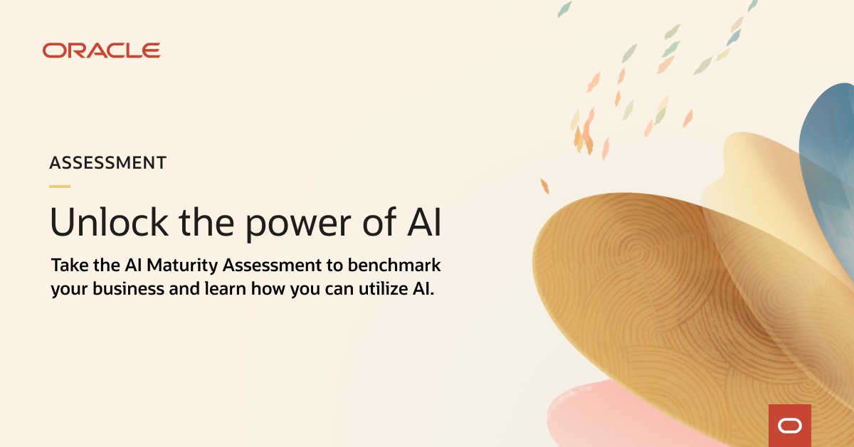 cddenterprises's tweet photo. Is your AI strategy ready? Take Oracle’s free AI Maturity Assessment to see where you stand and get personalized steps to boost your cloud AI journey. Start now—your future’s waiting: https://t.co/lNy4X8JXXD https://t.co/azurKQRmEY