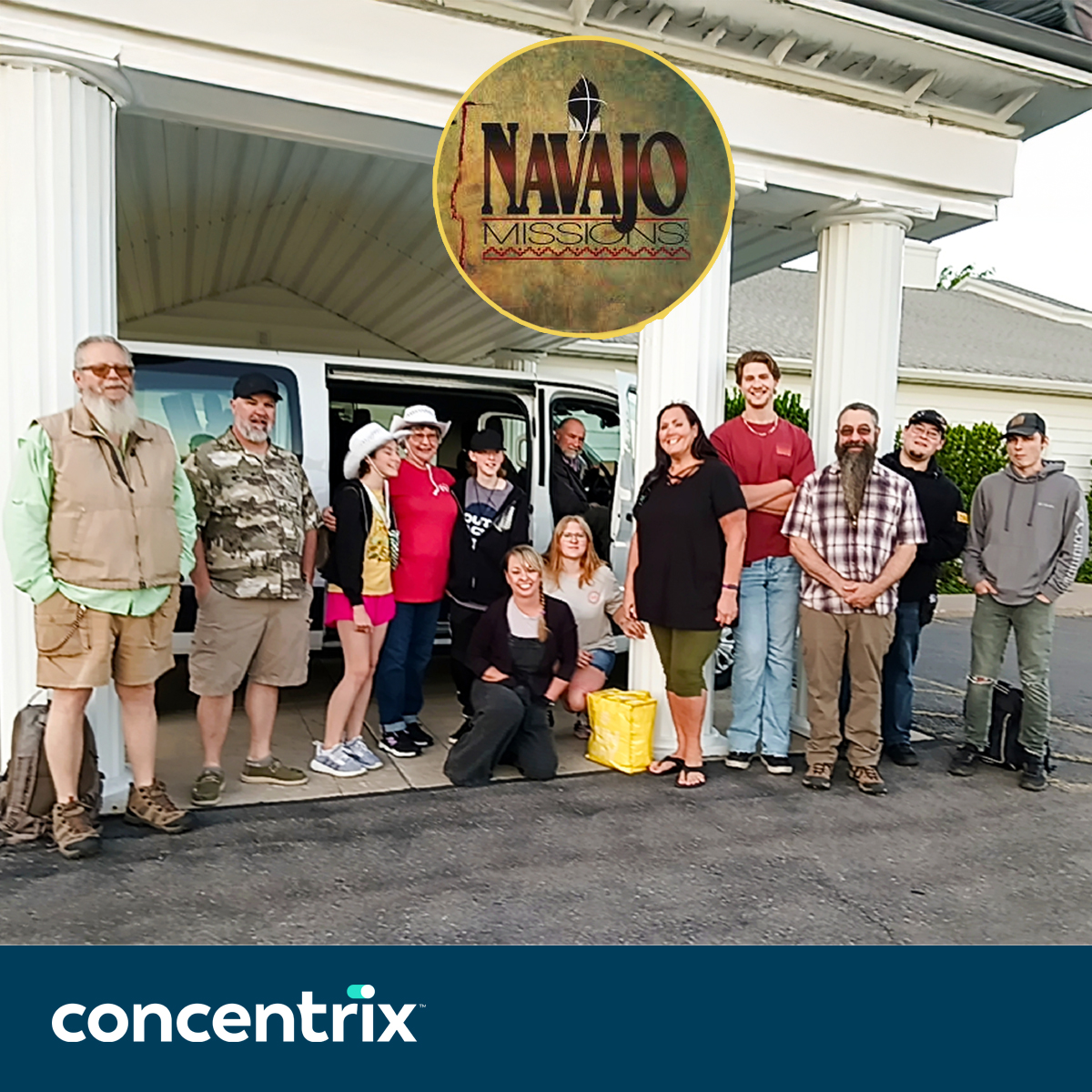ON A MISSION!🌟Concentrix's Hope H. (front center, black shirt), spent a week on a mission trip to the Navajo Nation in NM—cooking meals 🍽️ and making snack packs 🥪🥕🍪 for those without electricity or running water. We’re proud to celebrate her service and heart for others.💛