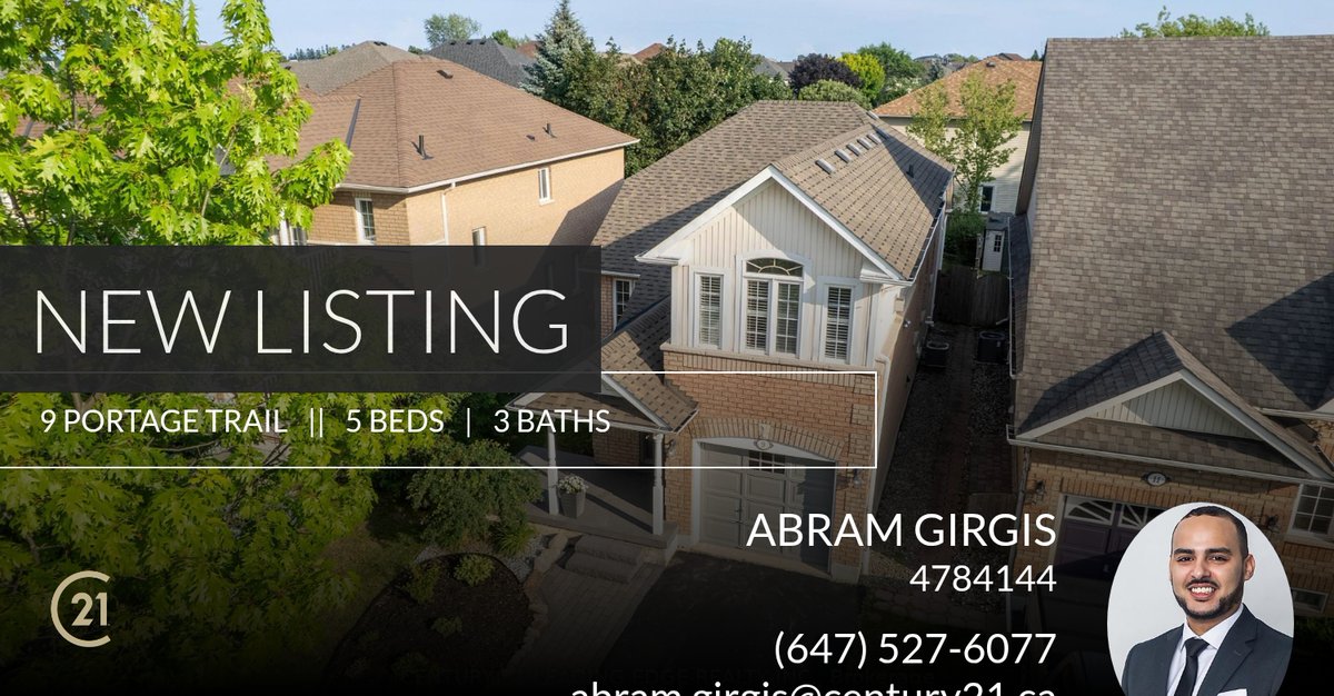 AbramToronto's tweet photo. 📍 New Listing 📍 Take a look at this fantastic new property that just hit the market located at 9 Portage Trail in Whitby. Reach out here or at (647) 527-6077 for more information!

Listed by Michelle Boodhoo

#torontorealestate #... https://t.co/uCc8nFS2kx https://t.co/dGuIWUTRrL