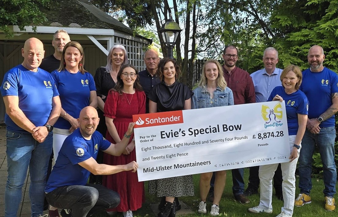 cclguk's tweet image. A huge thank you to the Mid-Ulster Mountaineers, a dedicated hiking group, for raising an incredible £8,874 for CCLG in support of #glioblastoma research - in memory of two-year-old Evie and her great-uncle Malcolm, a beloved group member who lost his life in a hiking accident 🤍