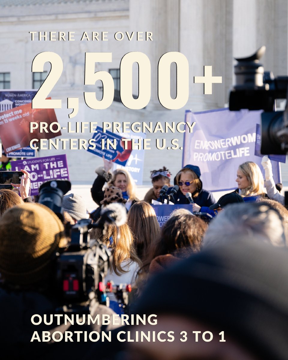 AlvedaCKing's tweet image. Many women are told they’re alone — but that’s simply not true.
Across the country, pregnancy resource centers outnumber abortion clinics by at least 3 to 1, according to multiple pro-life research organizations.
These centers offer real help: ultrasounds, counseling, diapers,…