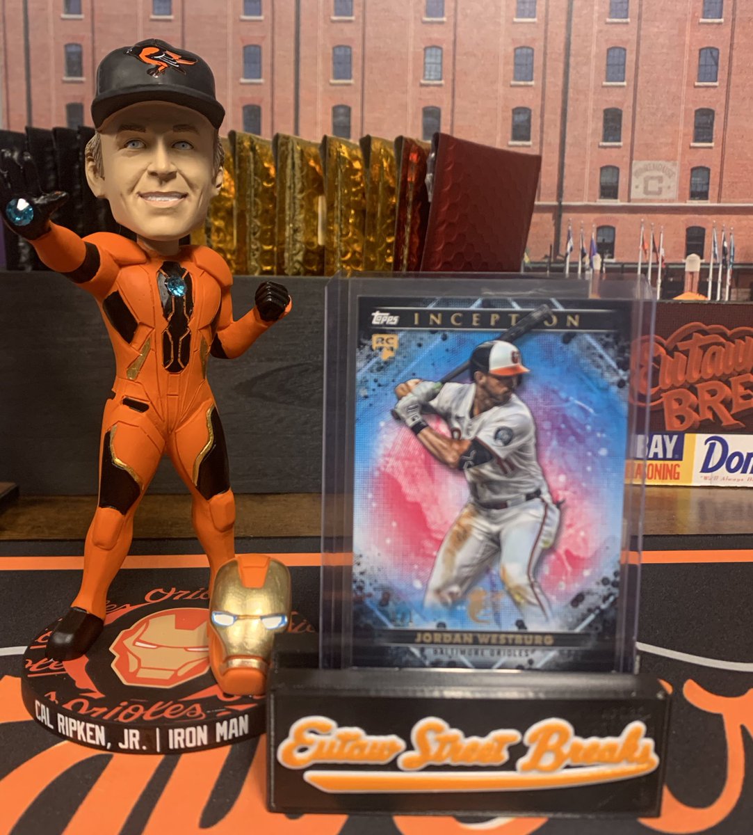 EutawStBreaks's tweet photo. A new rainbow to chase has appeared in the distance… Also, a huge thanks to the one-of-a-kind @OsCardGiveAways / @OsCardSales for the Ripken Bobblehead, which also arrived today! @CalRipkenJr @CardPurchaser @Orioles #birdland https://t.co/egvr9uP1rx