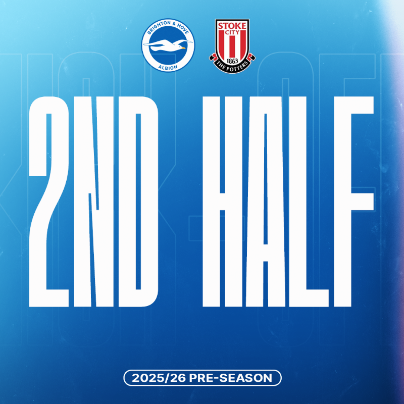 OfficialBHAFC's tweet photo. 46': Underway again with eleven Albion changes. 🔁 The second half is live for MyAlbion+ members, season ticket holders and 1901 Club members. 📺⤵️

[1-1] 📲 #BHASTO // #BHAFC 🔵⚪️