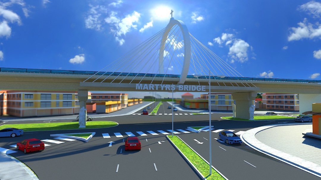 Mukadde wange, I will not share names!🙌🏾Away from that, the road project provides for improvement of the junctions along the project for instance the Kyaliwajjala junction [artistic impression shared👇🏿]

🖇️More scope; 

Improvement of  05 junctions including;
Kitetika junction