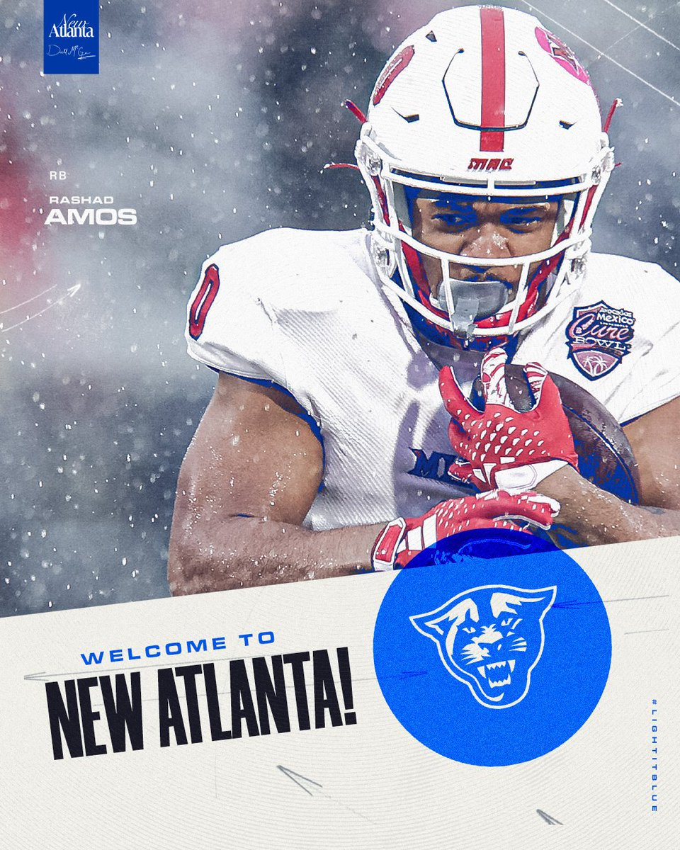 GSU Football (@georgiastatefb) on Twitter photo Welcome to the 404, <a href="/1dreamShad/">Rashad Amos (A-mus)</a> ‼️
#LightItBlue | #NewAtlanta Welcome to the 404, <a href="/1dreamShad/">Rashad Amos (A-mus)</a> ‼️
#LightItBlue | #NewAtlanta