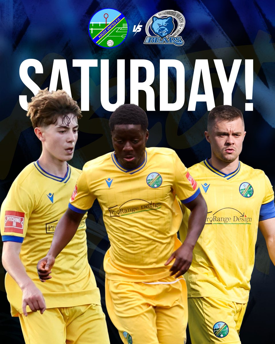AscotUnitedFC's tweet image. 𝐌𝐨𝐫𝐞 𝐦𝐢𝐧𝐮𝐭𝐞𝐬 𝐝𝐮𝐞 🤝
Sat 19 Jul - 15:00
vs @thebearsbbhfc
The Racecourse Ground, SL5 7LJ
£5 Adults, £3 Conc, £1 U18's
Bar & Cafe Open
Card Only Site
Get your tickets here - f.mtr.cool/tndcggjaeu
#WeAreAscot #UpTheYellas💛💙