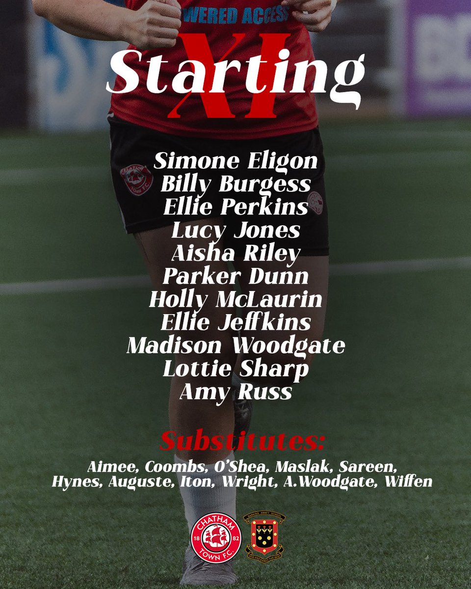 ChathamTownWFC's tweet image. ๐ง๐๐๐ ๐ก๐๐ช๐ฆ ๐พ๐ช
Your starting XI and subs to take on Barking Abbey this evening!
๐ดโช๏ธโซ๏ธ #UpTheChats