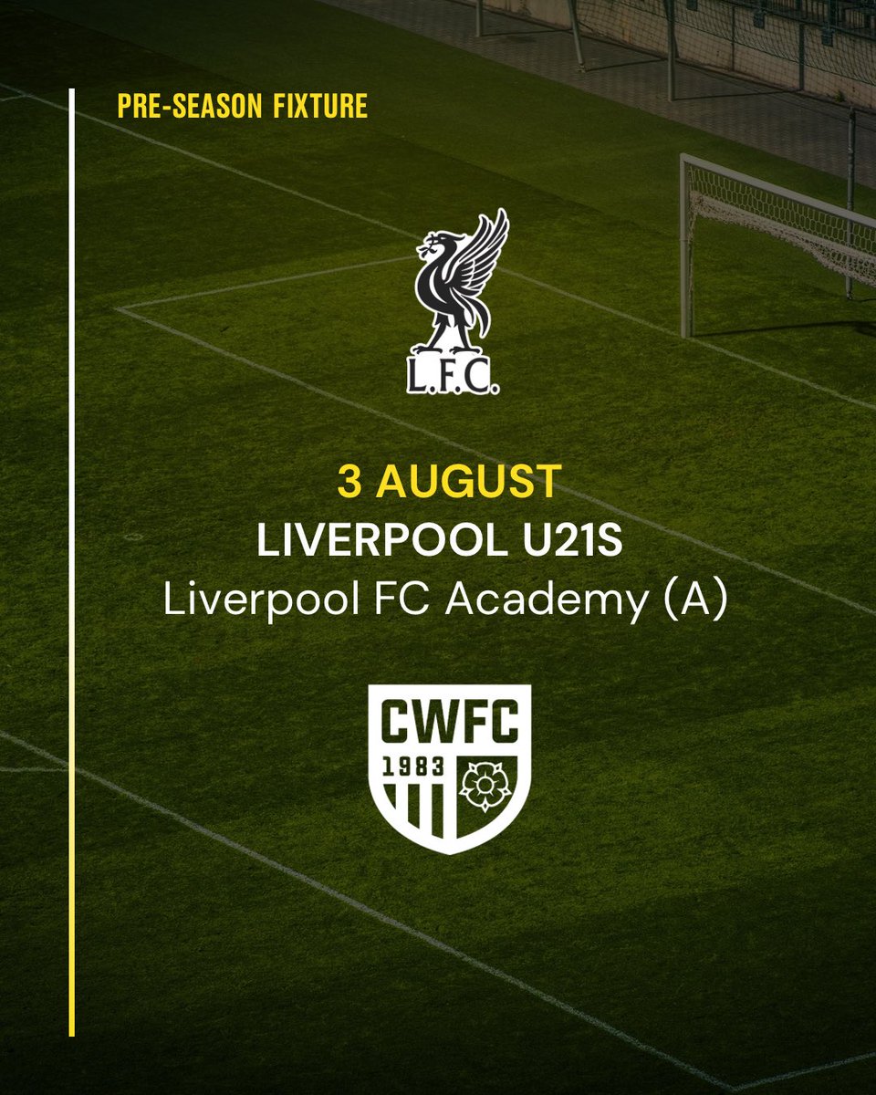 chorleywomenfc's tweet photo. 📢 Information for Liverpool U21s Fixture 📢 

Liverpool FC Academy is a closed site. We are therefore asking any supporters that wish to come watch our game versus Liverpool U21s on Sunday 3rd August to complete a form to gain access to the site ⬇️ 

https://t.co/pEpxAvP7nO

The form will be open until Friday 18th July at 5pm. Supporters MUST complete this form before this time to access the site. 

Thank you 🖤💛 

#CWFC #preseason25