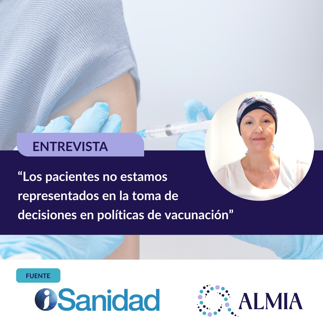 ALMIA Cáncer Metastásico (@almiacm) on Twitter photo 🎙️ ENTREVISTA | Los pacientes no estamos representados en la toma de decisiones en políticas de vacunación <a href="/isanidad/">iSanidad</a>
👉 <a href="/fenaer2/">FENAER PACIENTES</a> <a href="/STOPmeningitis/">AE contra Meningitis</a> <a href="/fneth_org/">FNETH</a> <a href="/almiacm/">ALMIA Cáncer Metastásico</a> <a href="/gemablun/">Gema</a> <a href="/elenix63/">Elena Moya</a>
cancermetastasico.es/pacientes-no-r…
#CáncerMetastásico #MásTiempoParaVivir 🎙️ ENTREVISTA | Los pacientes no estamos representados en la toma de decisiones en políticas de vacunación <a href="/isanidad/">iSanidad</a>
👉 <a href="/fenaer2/">FENAER PACIENTES</a> <a href="/STOPmeningitis/">AE contra Meningitis</a> <a href="/fneth_org/">FNETH</a> <a href="/almiacm/">ALMIA Cáncer Metastásico</a> <a href="/gemablun/">Gema</a> <a href="/elenix63/">Elena Moya</a>
cancermetastasico.es/pacientes-no-r…
#CáncerMetastásico #MásTiempoParaVivir