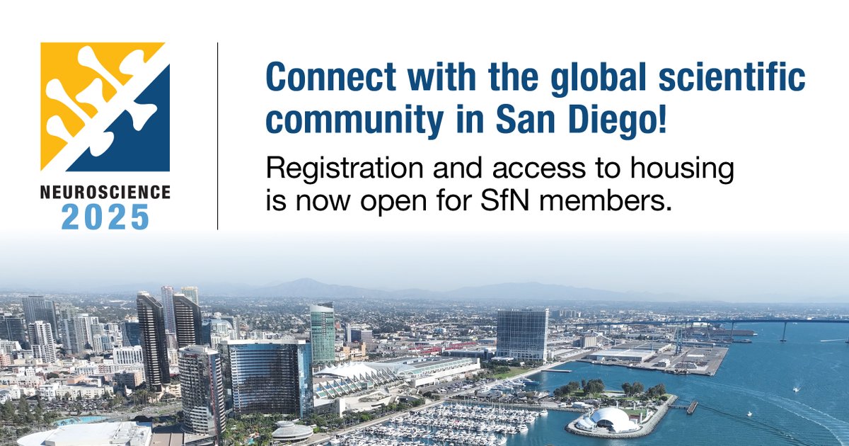 SfNtweets's tweet image. All SfN members now have early access to register and secure preferred housing for #SfN25!
Learn more about SfN membership and discover how you can join in on the perks.
🔗 sfn.org/meetings/neuro…
#NeuroTwitter #AcademicTwitter #SciTwitter