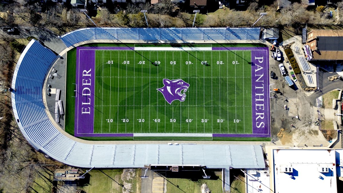 MikeDyer's tweet image. The Pit received new turf this past spring. This will be the 89th season of Elder football at the storied venue, according to Elder Media Production Coordinator Adam Duwel. (Elder High School photos). @WCPO @ehsports