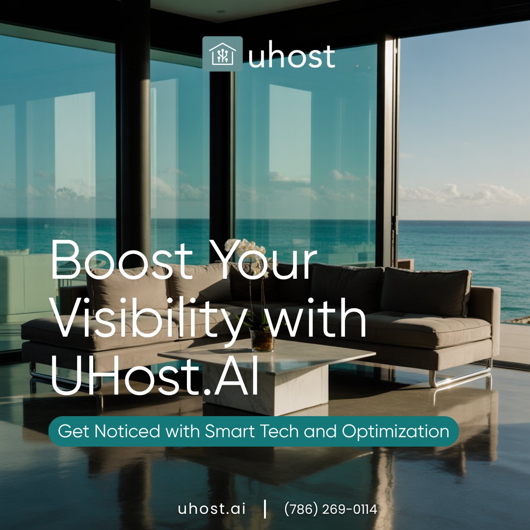 Uhost_ai's tweet image. 🚀 Boost bookings with UHost.AI

AI-optimized listings, stunning photos &amp;amp; smart SEO to rank higher on Airbnb, Vrbo &amp;amp; more.

More views. More bookings. More $$.

#UHostAI #BoostBookings #ShortTermRentals #AIOptimized #VacationRentalMarketing