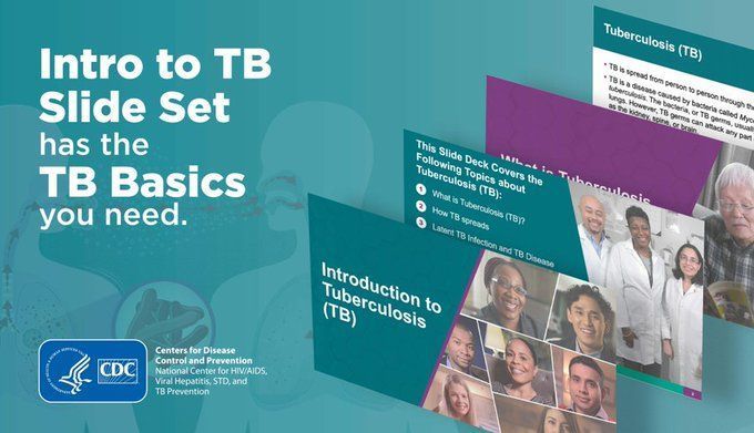 CDC_TB's tweet image. Interested in learning more about #TB? Check out CDC’s “Introduction to Tuberculosis (TB)” slide set! It provides an overview on the basics of TB in the United States. Access the slide set here: cdc.gov/tb/communicati…