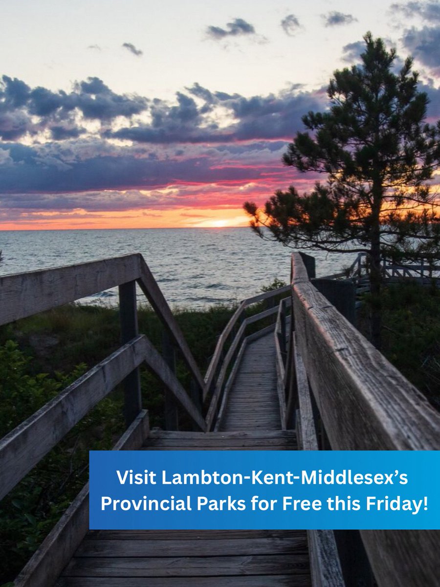 #LambtonKentMiddlesex is home to 2 beautiful Provincial Parks available to visit for free this Friday, July 18!
 
Be sure to visit the Pinery Provincial Park or Komoka Provincial Park with complimentary day-use entry to celebrate #HealthyParksHealthyPeople!