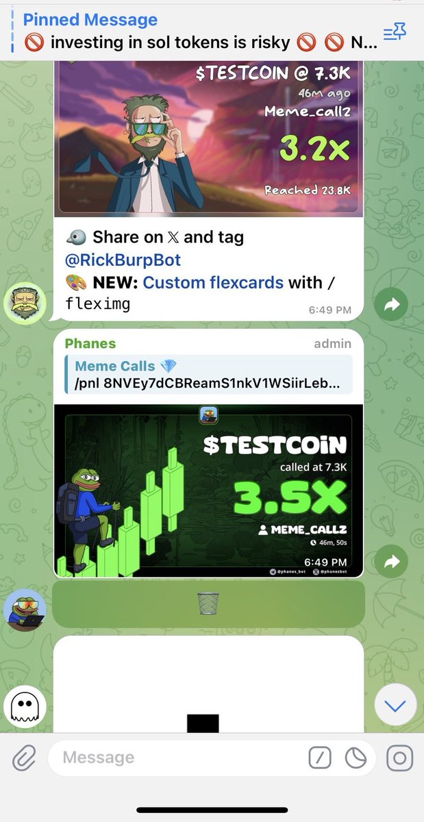 DeSolDegen1's tweet image. 3.5x done ✅ on #TESTCOIN
Ca
8NVEy7dCBReamS1nkV1WSiirLebuAXUF7aMcu3D52ray

Still not in the group? You’re sleeping on pure alpha 😴📡
Early calls. Smart entries. Real gains.
The plays hit different when you're ahead.
🦅 Tap in 👉 t.me/meme_clubq

#SOL