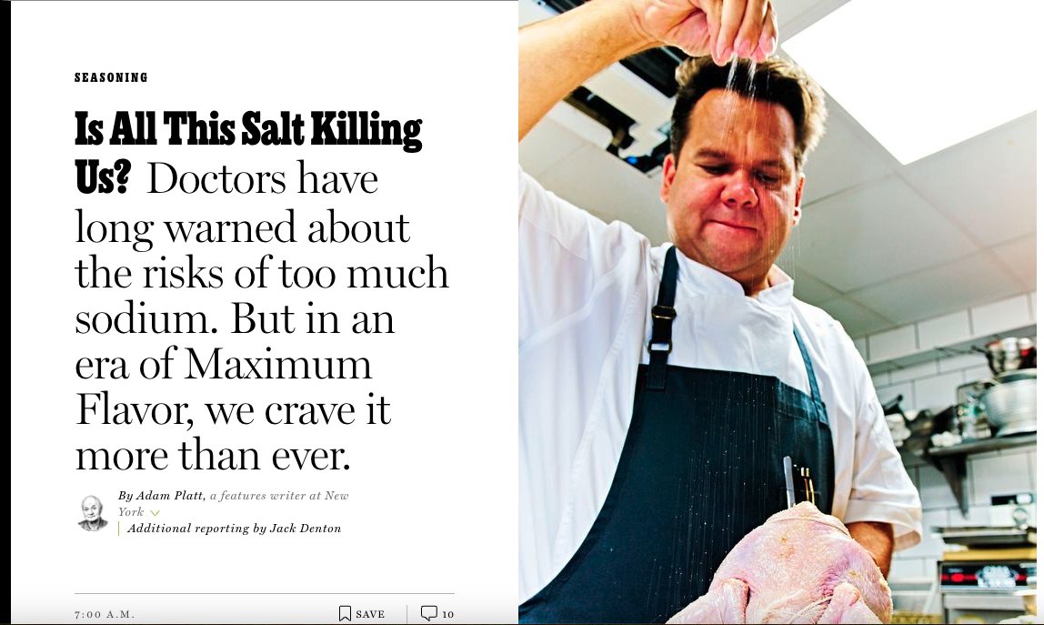 Jack Denton (@jackwdenton) on Twitter photo I co-reported this piece with <a href="/plattypants/">Adam Platt</a>—and upped my medical anxiety—on how dangerously salty restaurant food is I co-reported this piece with <a href="/plattypants/">Adam Platt</a>—and upped my medical anxiety—on how dangerously salty restaurant food is