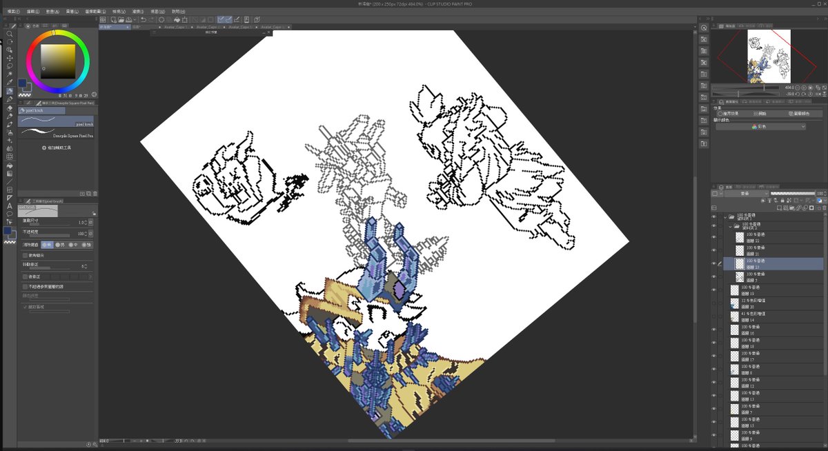 RamusLin's tweet image. I try to mix pixel and my own style together but it doesn’t look good.😅