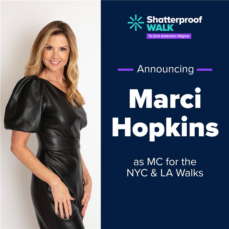 ShatterproofHQ's tweet image. TV host &amp;amp; 9-year sober advocate, Marci Hopkins, will emcee our NY + LA Shatterproof Walks! 💙

Marci brings heart, healing, and hope to the stage! We are grateful to have her with us. #ShatterproofWalk #EndAddictionStigma #WakeUpWithMarci