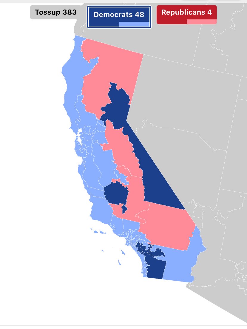 ChicagosLoneCon's tweet image. Odds that this is California’s Congressional map in 2026?