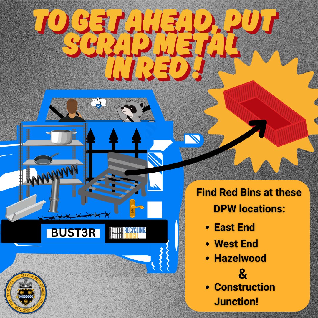 PGHDPW's tweet image. Basics with Buster: Learn the Ins and Outs of metal recycling!