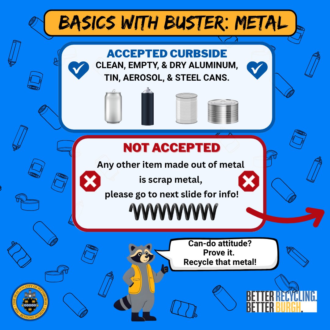 PGHDPW's tweet image. Basics with Buster: Learn the Ins and Outs of metal recycling!