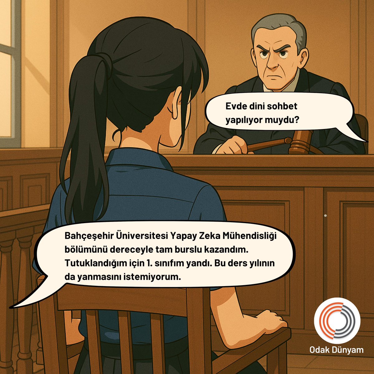Suçu neydi?
Ders çalışmak mı? 
Dua etmek mi? 
Hayal kurmak mı?
Bir kız çocuğunun kalemini kırmaya çalışanlara karşı
18 Temmuz’da ses ol!

#KızÇocuklarıDavası
KızÇocuklarıTehditAltında