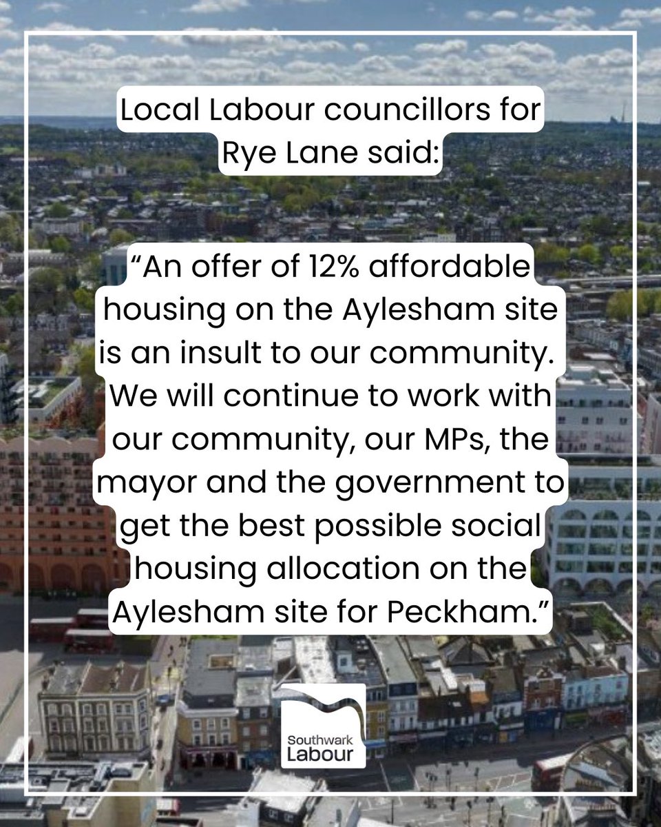 SouthwarkLabour's tweet image. We welcome the Planning Committee’s decision to refuse the Aylesham application.