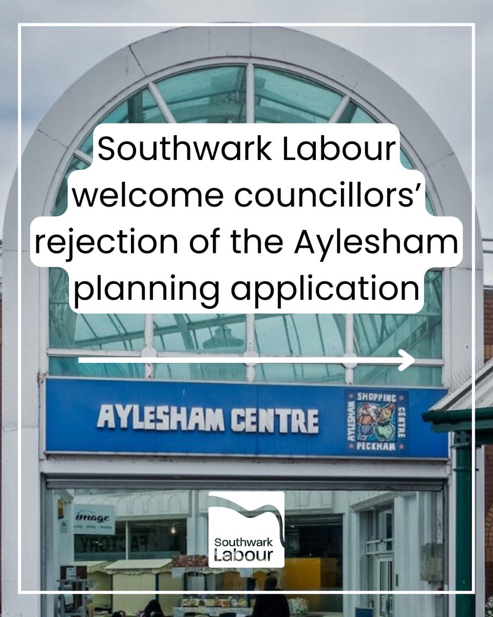 SouthwarkLabour's tweet image. We welcome the Planning Committee’s decision to refuse the Aylesham application.