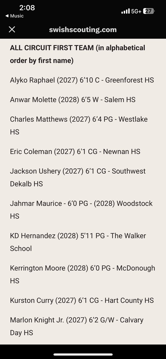 McDonoughHoops's tweet image. June @swish_scout Circuit First-Team Honors for 6’0” Rising Sophomore, @kerrington2028_
Be>Yesterday
#WarhawkPRIDE🦅
