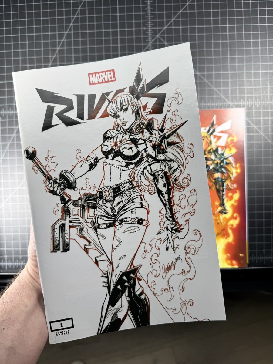 JScottCampbell's tweet image. 🔥 Announcing the 2nd surprise drop for our exciting week of #CAMPBELLCON! Going on sale TONIGHT at 5:00 pm PT at jscottcampbell.com
#MarvelRivals Ignite # 1 covers E, F, & G featuring color line-art sketch covers of #Magik, #BlackWidow & #Psylocke! limited to 1000 of each!