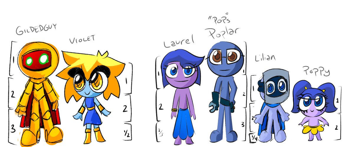 GildedguyArt's tweet image. Cast of Story #9 (so far)