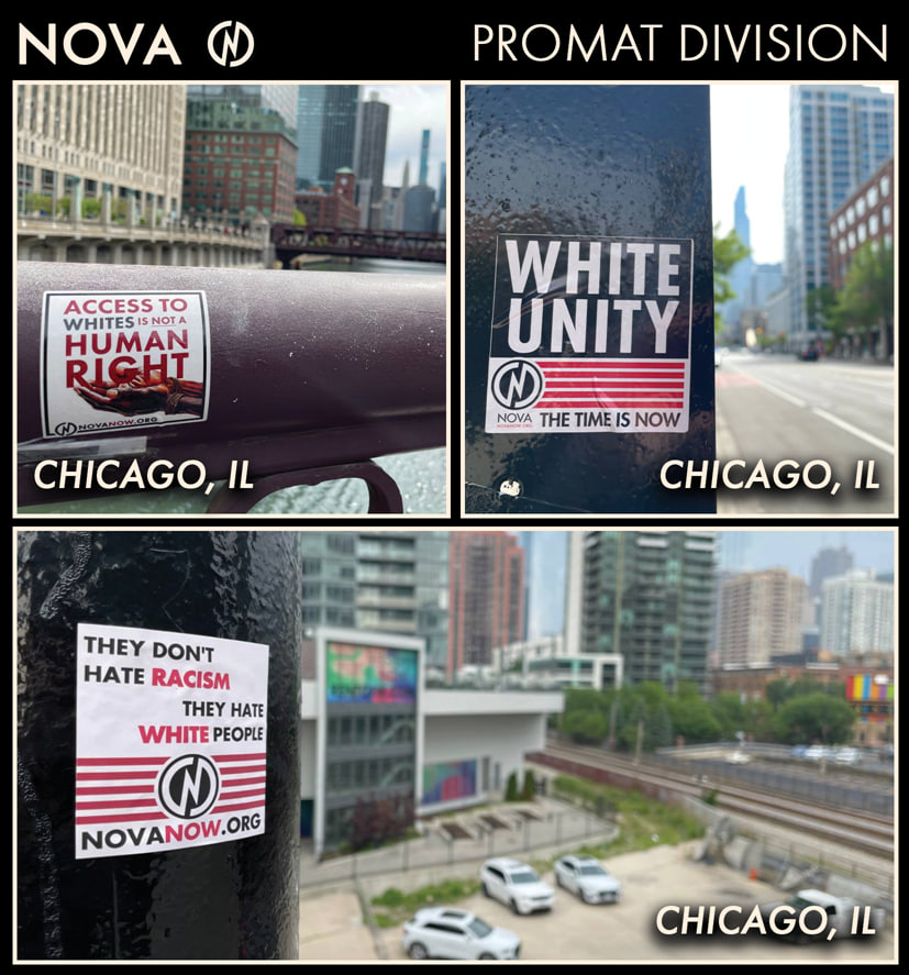 NOVANOWUSA's tweet image. “How dare they put up a sticker that says, ‘They don’t hate racism, they hate White people’!”
-Some seething anti-White racist